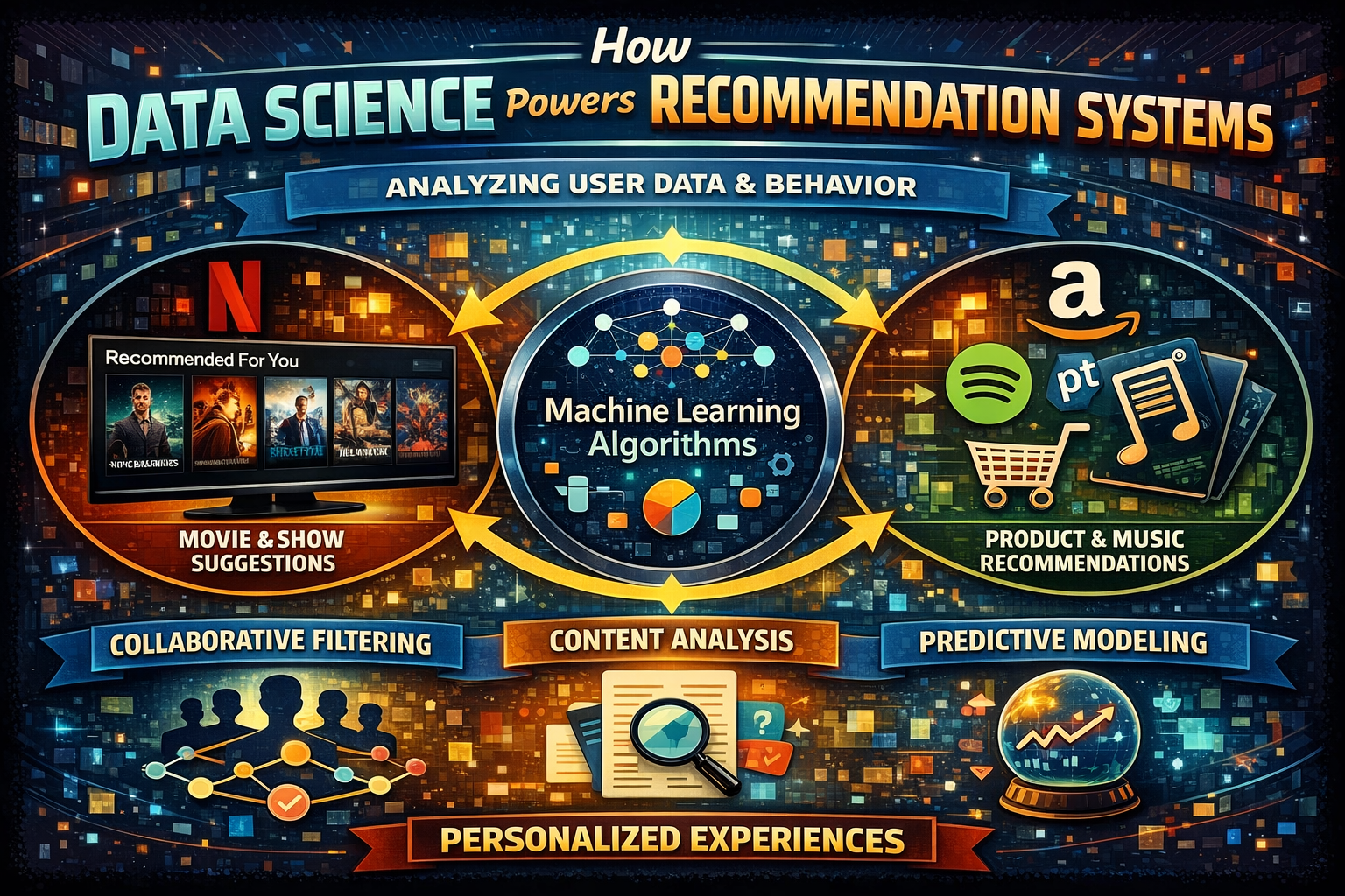 How Data Science Powers Recommendation Systems (Netflix, Amazon, Spotify)