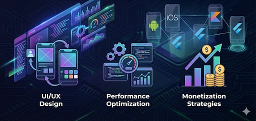 App UI/UX Design Tips, Performance Optimization & Monetization Strategies for Modern Apps