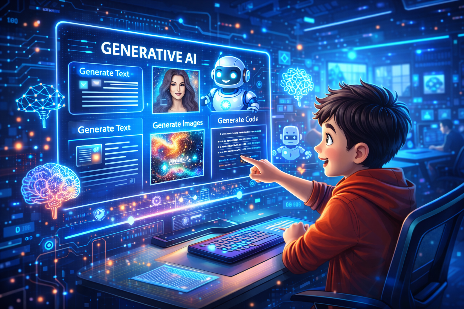 generative ai for beginners, learn generative ai from scratch, beginner guide generative ai