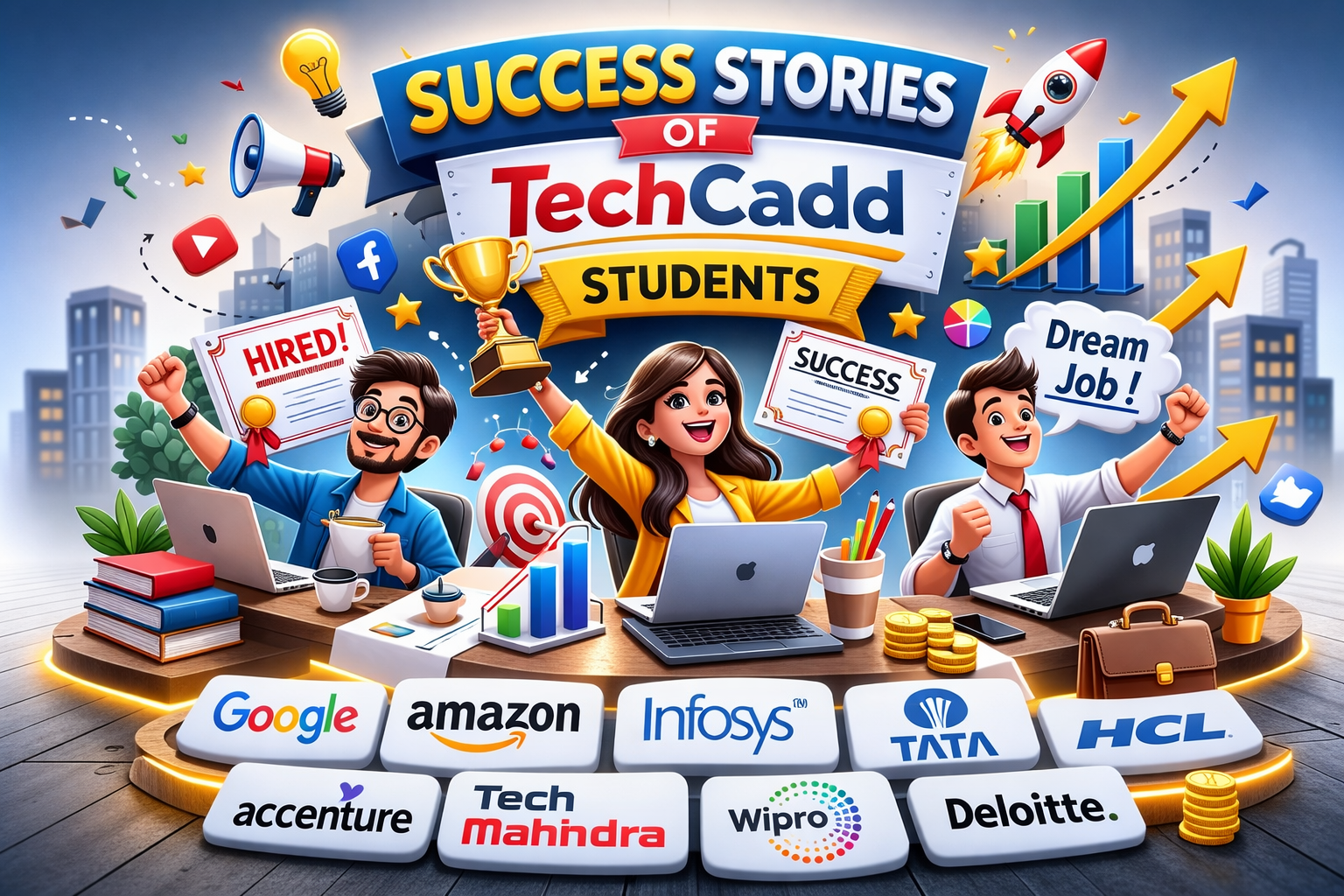 Success Stories of Techcadd Students