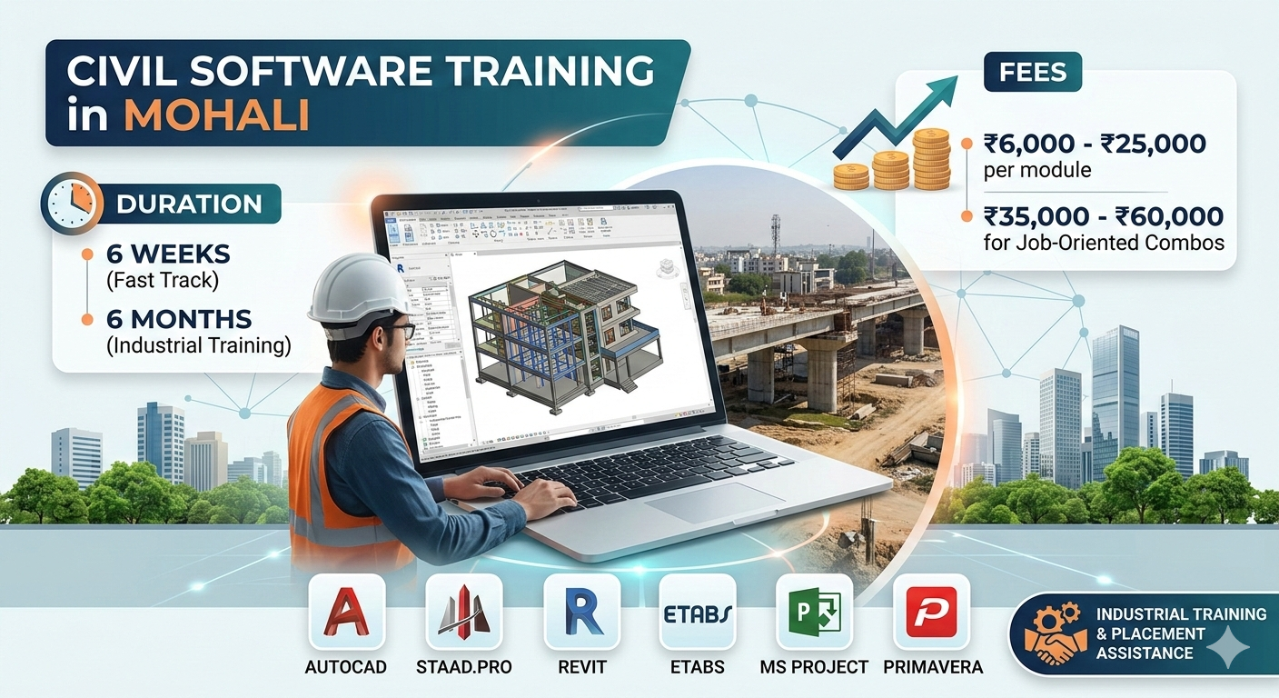 Civil Software Course Fees in Mohali | Training Cost & Duration Guide
