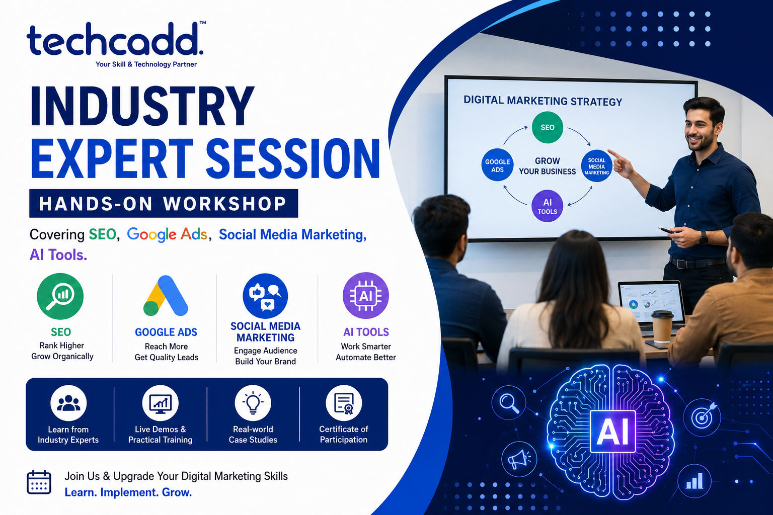 Industry Expert Session: Hands-on Workshop on SEO, Google Ads, Social Media Marketing & AI Tools