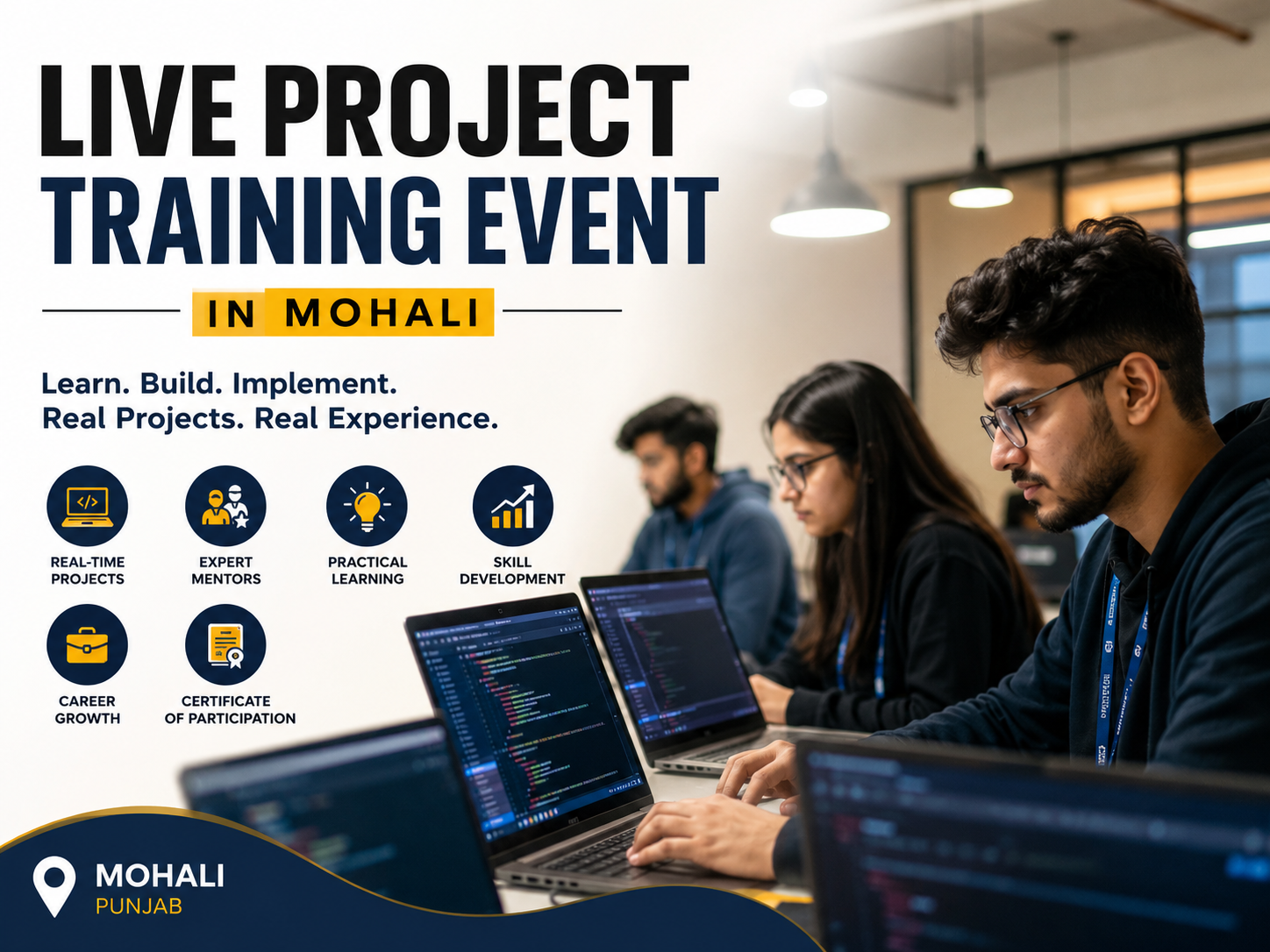 Live Project Training Event in mohali