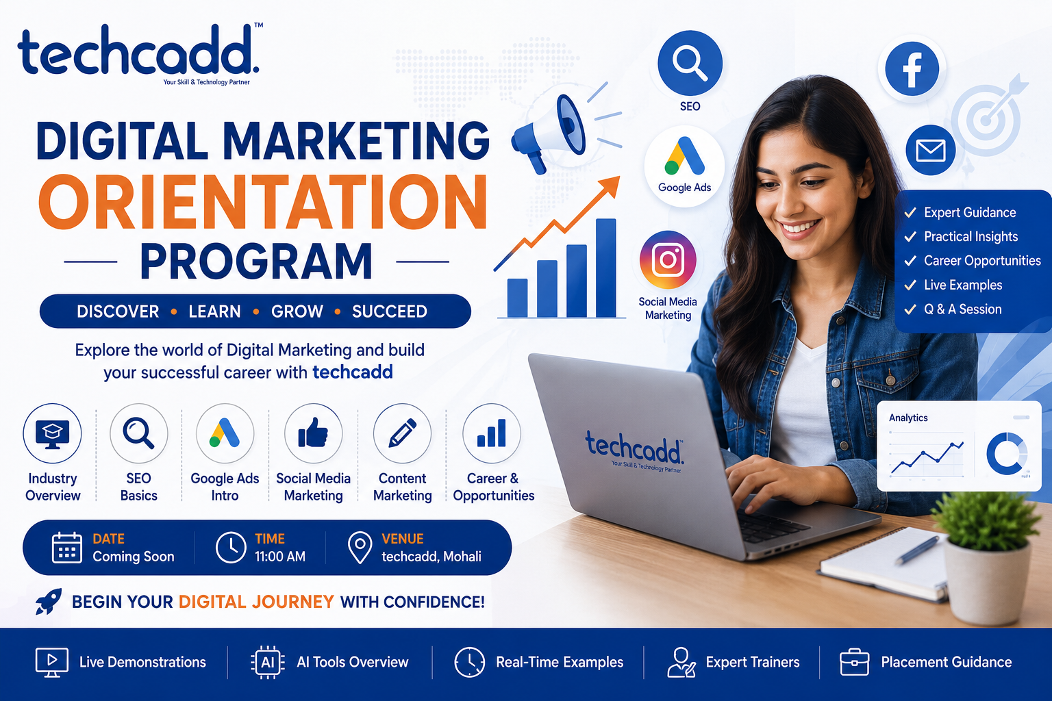 Digital Marketing Orientation Program in Mohali | Start Your Digital Career with Techcadd