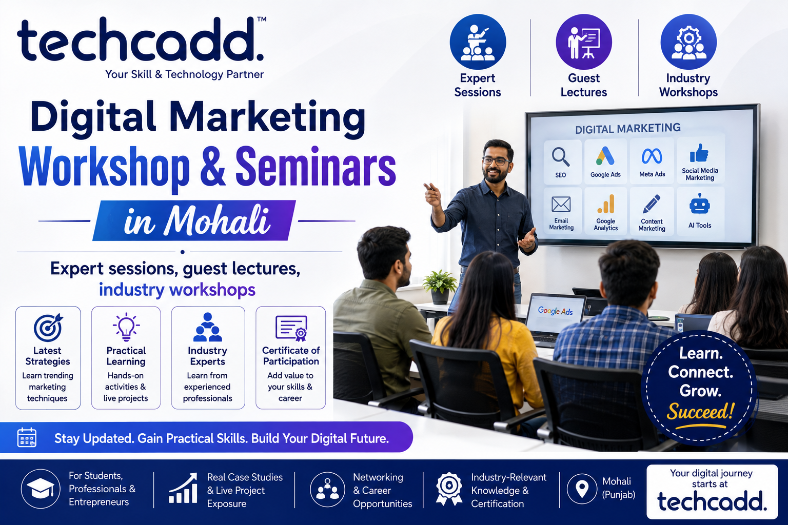 Digital Marketing Workshops & Seminars in Mohali | Techcadd