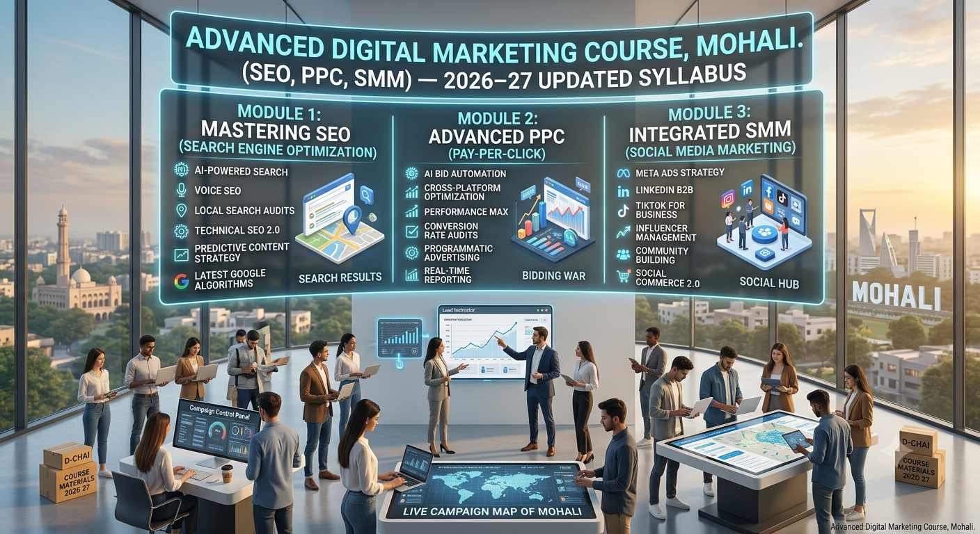 Advanced Digital Marketing Course in Mohali (SEO, PPC, SMM) — 2026–27 Updated Syllabus